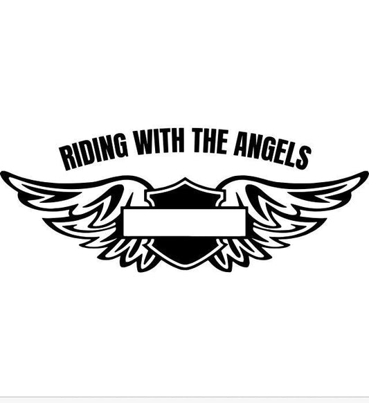 Riding With The Angels Decal